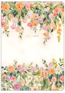 Sketchbook 17x24 cm 128 pags ahuesadas lisas Sunset Cascade