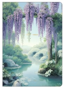 Sketchbook 17x24 cm 128 pags ahuesadas lisas Wisteria Dreams