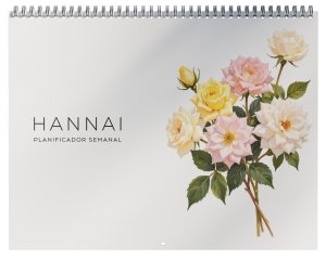 Planificador wire-o Semana Vista tamaño A4 Crimson Bloom