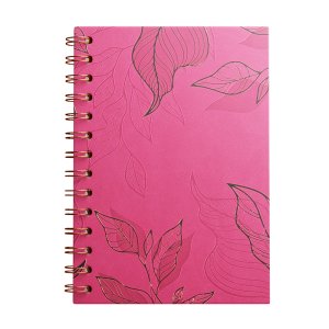 Notebook tamaño A5 96 hojas punteadas Leaf Rosa