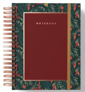 Notebook 17x24 cm 158 pags punteadas Chic Rojo