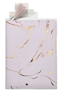 Notebook A5 cubierta soft con cremallera 96 hojas punteadas Cooper White