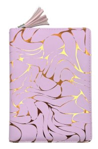 Notebook A5 cubierta soft con cremallera 96 hojas punteadas Cooper Pale Lilac