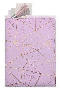 Notebook A5 cubierta soft con cremallera 96 hojas punteadas Cooper Pink