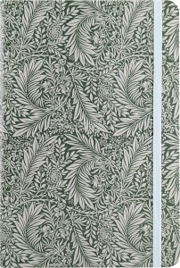 Notebook A5 cubierta dura 96 pags punteadas Morris Verde