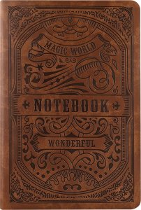 Notebook A5 cubierta blanda 96 pags punteadas Hipster Marrón