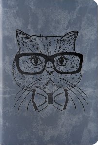 Notebook A5 cubierta blanda 96 pags punteadas Hipster Azul