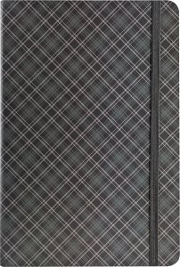 Notebook A5 tapa dura enguatada 96 pags punteadas Suite Gris