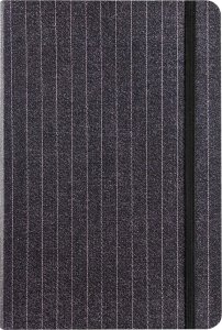 Notebook A5 tapa dura enguatada 96 pags punteadas Suite Negro