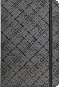 Notebook A5 tapa dura enguatada 96 pags punteadas Suite Gris claro