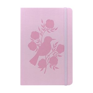 Notebook A5 tapa dura 96 pags punteadas Pastel Rosa