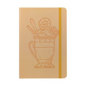 Notebook A5 tapa dura 96 pags punteadas Pastel Amarillo