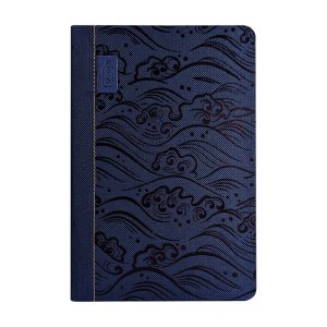 Notebook A5 tapa dura entelada 96 pags punteadas Ocean Azul marino