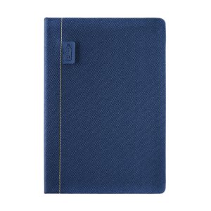 Notebook A5 cubierta tela reciclada 192 pags punteadas RPET azul