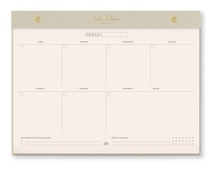 Notepad Semanal TGM Premium Let's Plan Beige Arena