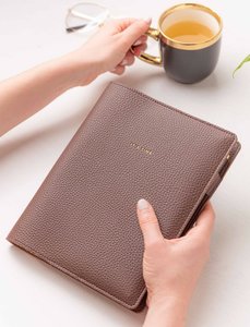 Funda en cuero vegano tamaño A5 TGM Premium It's Time Coffee