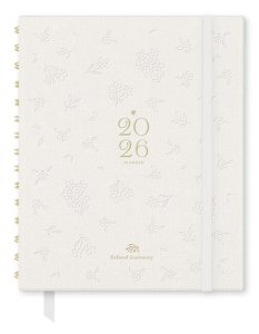 Agenda anual entelada 2026 TGM Premium Bloomy White