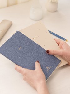 Pack Libretas A5 enteladas TGM Premium Denim y Arena