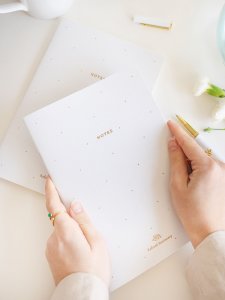 Pack Libretas A5 enteladas TGM Premium White Lotus