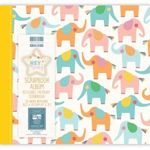 Scrapbook Álbum 8x8" Hey Baby Elephants