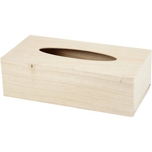 Caja para pañuelos de madera para decorar