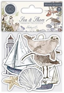 Set de maderitas decoradas Craft Consortium Sea & Shore