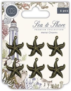 Set de charms metálicos Craft Consortium Sea & Shore Star Fish