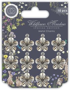 Charms Silver Flowers Craft Consortium Mildflower Meadow Special Ed