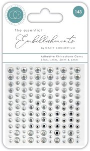 Craft Consortium The Essential Embellishments Adhesive Rhinestone Gems Clear