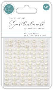 Craft Consortium The Essential Embellishments Adhesive Pearls Natural