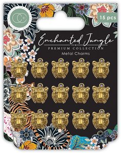 Tiger metal charms Craft Consortium Enchanted Jungle