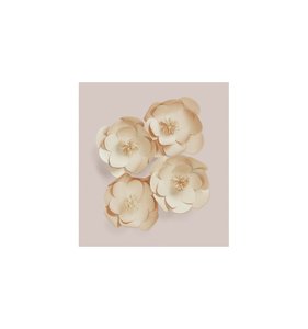 Kit de Flores de papel para decorar beige