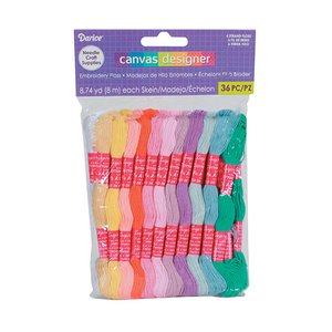 Set madejas de hilo de algodón en tonos pastel
