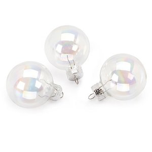 Set de 20 bolas de cristal iridiscente de 3,5 cm