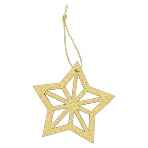 Maderitas colgantes Create Christmas Glittered Stars 3 pcs