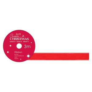Cinta de terciopelo Create Christmas Red 3 metros