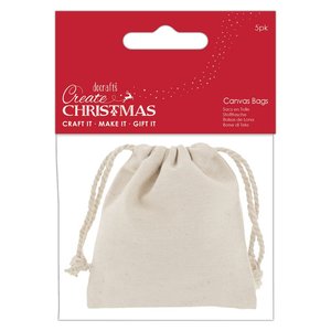 Set de bolsas Create Christmas Canvas Bags 5 pcs