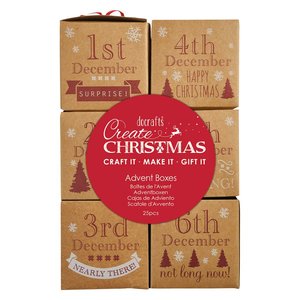 Set de cajitas Create Christmas Advent Boxes 25 pcs