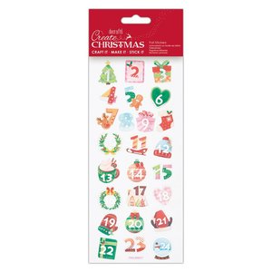 Pegatinas con foil Create Christmas Advent Numbers