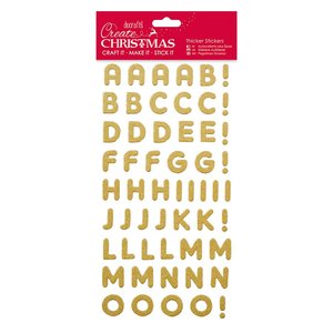 Alfabeto adhesivo Create Christmas Gold Glitter