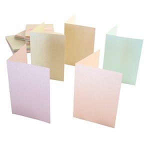 Set de tarjetas y sobres A6 Pastel Pearlescents 50 pcs 5 colores