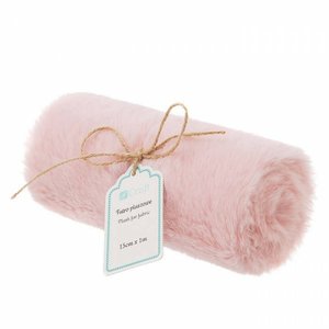 DP Craft Plush Fur Fabric 15 cm x 1 metro Pink