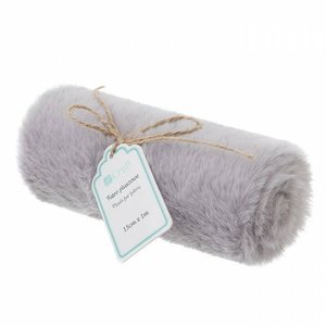 DP Craft Plush Fur Fabric 15 cm x 1 metro Gray