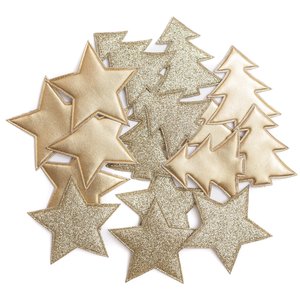 Estrellas y árboles dorados DP Christmas 16 pcs