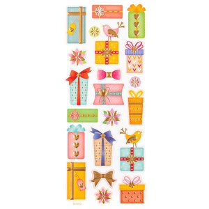 DP Christmas Pegatinas embossed con foil Gifts