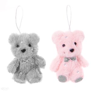 Colgantes DP Christmas Bears Hangers Pink & Grey 2 pcs