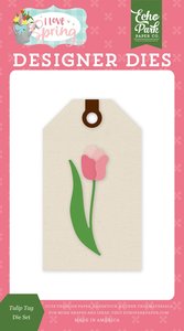 I Love Spring Troqueles Tulip Tag