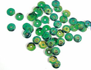 Set de lentejuelas Aurora Boreal Verde 7 mm 375 pcs