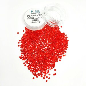 Diamantes acrílicos para Shakers Rojos 2,5 mm