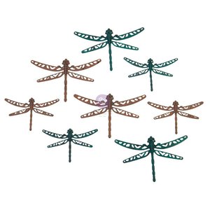 Prima Mechanicals Metal Embellishments Dragonflies 9 pcs